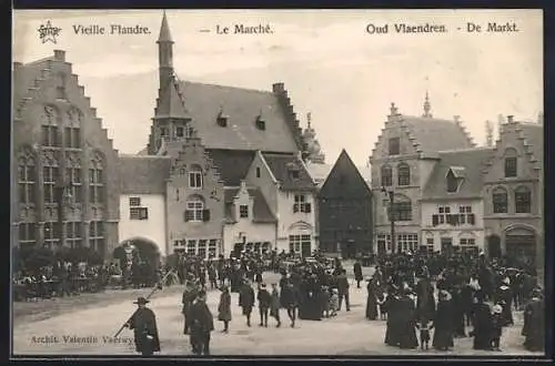 AK Gand, Exposition Universelle & Internationale 1913, Ausstellung-Le Marchè