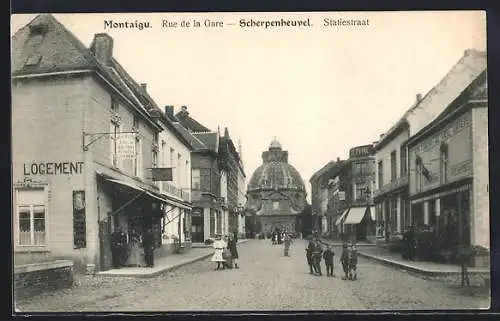 AK Montaigu, Rue de la Gare