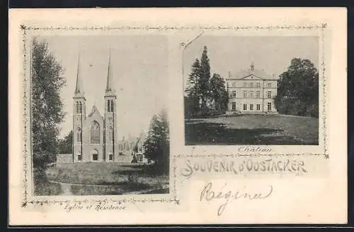 AK Oostacker, Chateau, Eglise et Residence