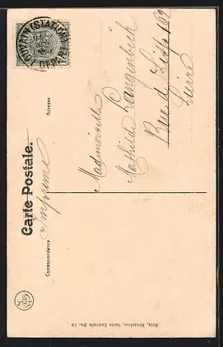 AK Louvain, Grand` place et entrée de l`église St. Pierre