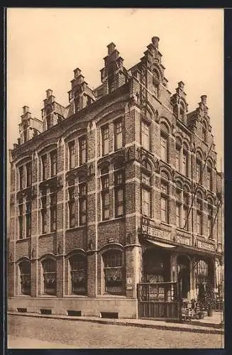 AK Ypres, Hotel des Brasseurs, Place Gare