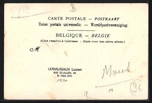 AK Ath, Le Cortège de la Kermesse, Le Char des Neuf Provinces