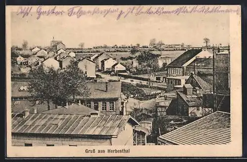 AK Herbesthal, Ortspartie mit Strasse