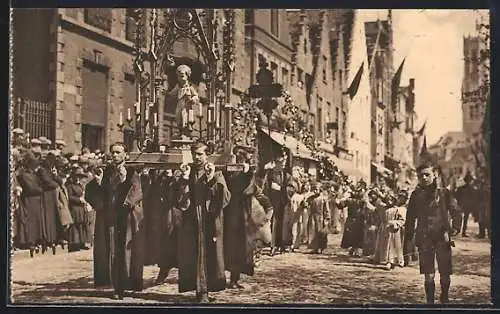 AK Bruges, Procession du Saint-Sang, Groupe du doux Nom