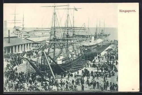 AK Singapur, Victoria Dock, Bau eines Segelschiffes