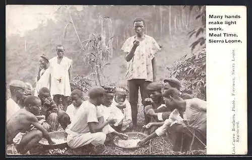 AK Sierra Leone, Many hands make light work, Meal time