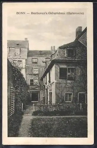 AK Bonn, Beethoven`s Geburtshaus, Gartenseite