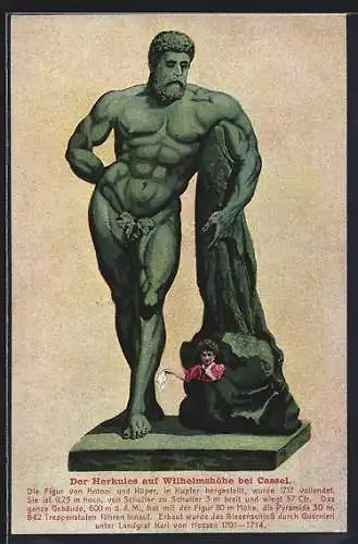 Künstler-AK Cassel, Herkules-Statue auf der Wilhelmshöhe