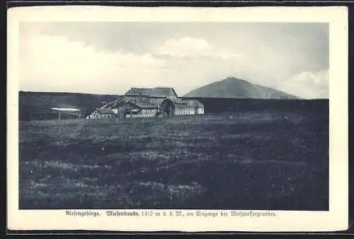 AK Wiesenbaude, Berghütte am Eingange des Weisswassergrundes