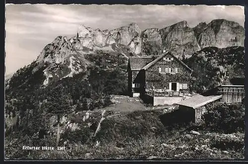 AK Erfurter Hütte, Berghütte mit Panorama