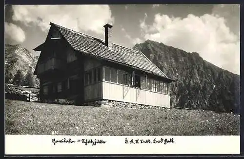 AK Gowilalmhütte, Ortspartie mit Berghütte