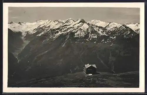 AK Wildkogelhaus, Berghütte gegen die Venedigergruppe