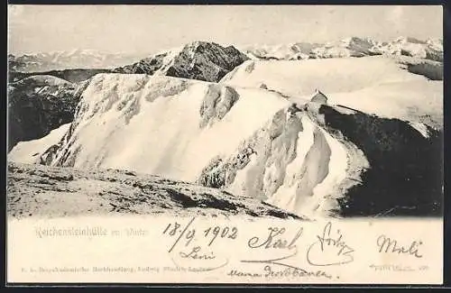 AK Reichensteinhütte, Berghütte im Winter
