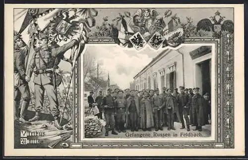AK Feldbach, Kriegsgefangene Russen vor der Schneiderei Alois Hafner