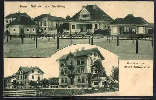 AK Salzburg, Gasthaus zum neuen Nutzviehmarkt, Neuer Nutzviehmarkt