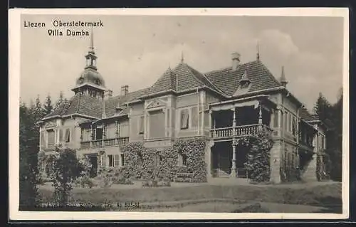 AK Liezen /Obersteiermark, Villa Dumba mit Garten