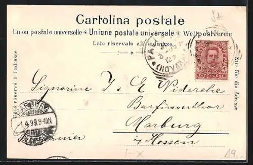 Lithographie Pallanza, Gran Piazza Di Pallanza