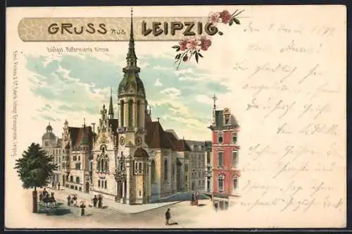 Lithographie Leipzig, Evangl. Reformierte Kirche