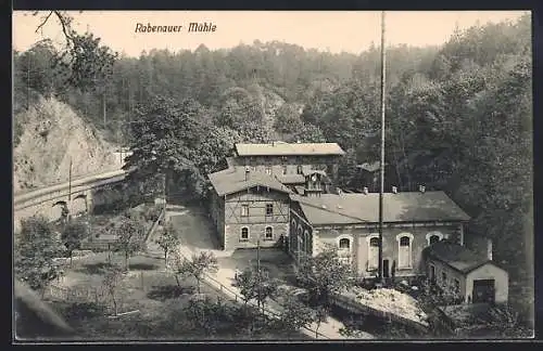 AK Rabenau / Sachsen, Mühle mit Bach und Wald