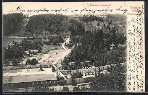 AK Dresden-Loschwitz, Badeanstalt, Klotzsche-Königswald um 1900