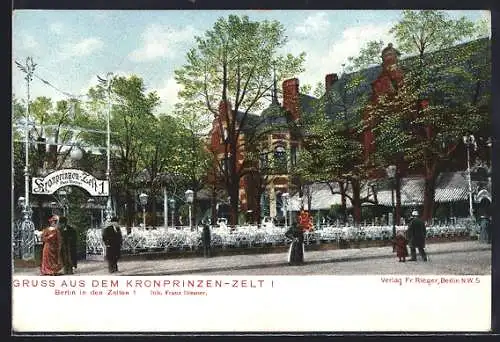 AK Berlin-Tiergarten, Gasthof Kronprinzen-Zelt, Inh. Franz Diesner