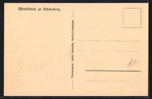 AK Schöneberg, Mittelschule von innen