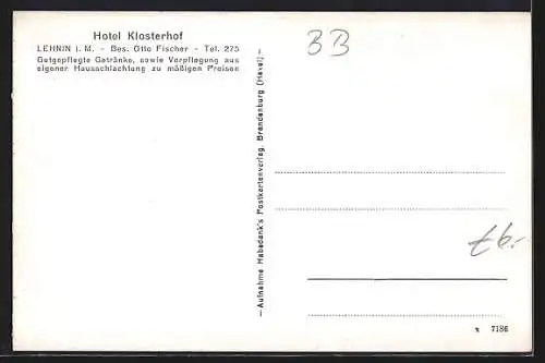 AK Lehnin, Restaurant Klosterhof
