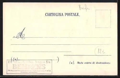 AK Italien, Briefmarken mit Wappen