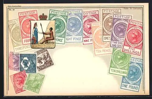 AK Briefmarken South-Australia, Wappen
