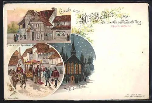 Lithographie Alt-Berlin, Berliner Gewerbe-Ausstellung 1896