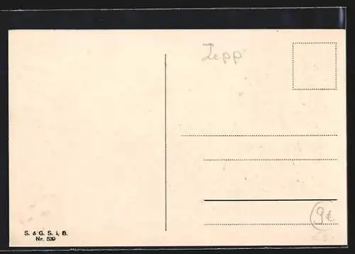 AK Das lenkbare Zeppelin`sche Luftschiff über dem Bodensee