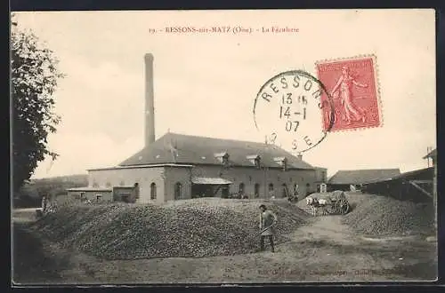 AK Ressons-sur-Matz, La Féculerie