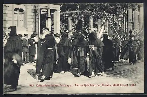 AK Kassel, Tausendjahrfeier, Kulturhistorischer Festzug 1913, Möchne und Henker