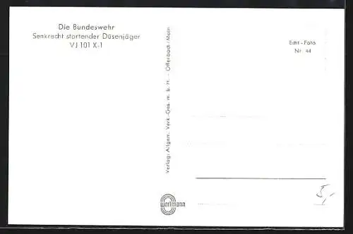 AK Senkrechtstartender Düsenjäger vom Typ VJ101X-1 der Bundeswehr