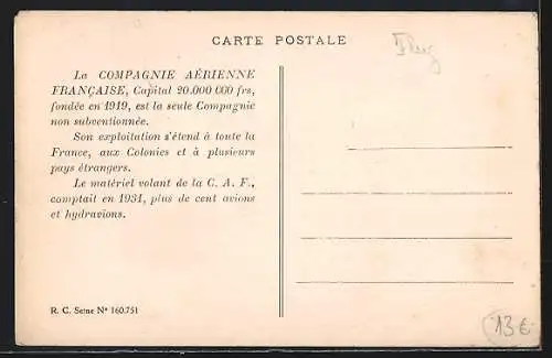 AK Bourget, La Aéroport, Base de la Compagnie Aérienne Francaise, Flughafen