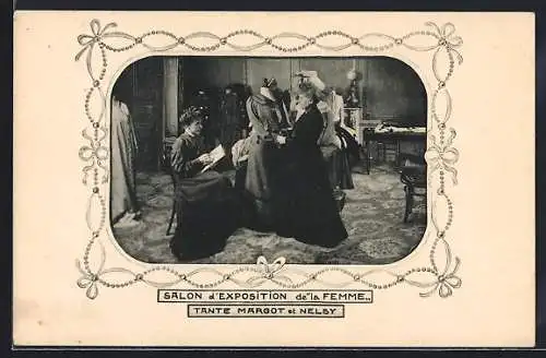 AK Paris, Salon d`Exposition de la Femme, Tante Margot et Nelsy
