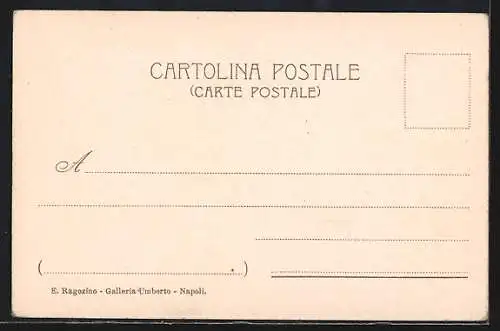 Lithographie Pompei, Casa dei Vettii, Hof eines Hauses