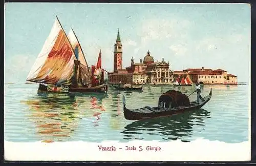 Künstler-AK Venezia, Isola San Giorgio