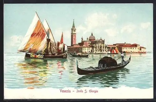Künstler-AK Venezia, Isola San Giorgio
