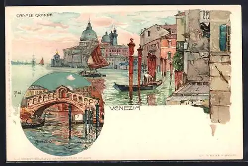 Künstler-AK Manuel Wielandt: Venezia, Canale Grande