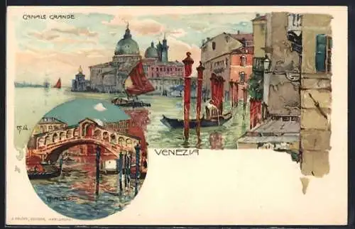 Künstler-AK Manuel Wielandt: Venezia, Canale Grande