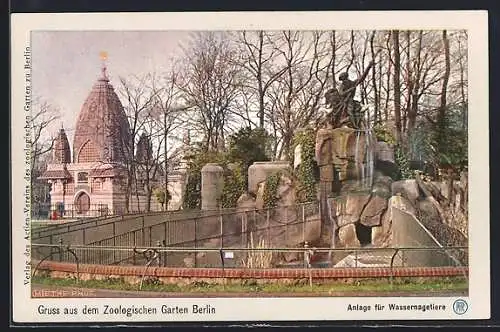 AK Berlin, Zoologischer Garten, Anlage für Wassernagetiere