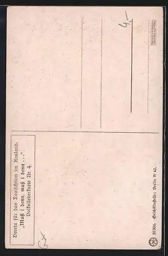 AK Wanderer verlässt seine Liebste und geht auf Reisen