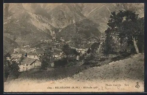 AK Belvédère, Vue panoramique du village