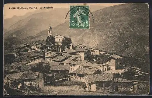AK La Bollène, Vue générale du village dans les Alpes-Maritimes
