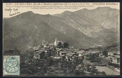 AK La Bollène, Vue sur le village et les montagnes environnantes