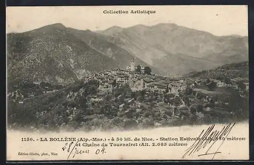 AK La Bollène, Station estivale et chaîne du Tournaret, vue panoramique