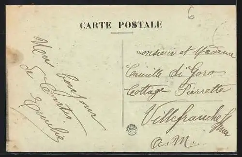 AK Contes, Vue générale du village sur la colline