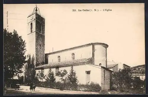 AK La Colle, L`église et son clocher majestueux