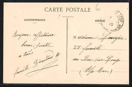 AK Châteauneuf-de-Grasse, Intérieur de l`église avec lustre et autel